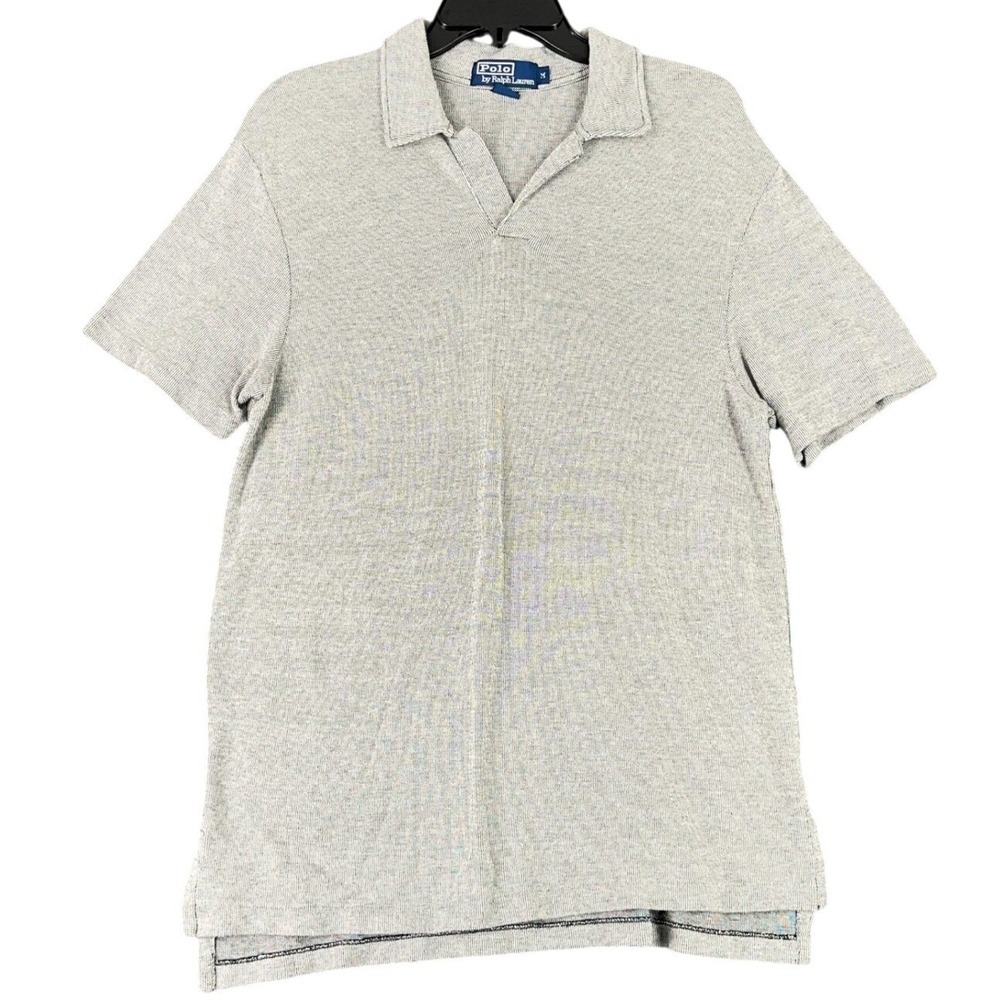 Polo Ralph Lauren Polo Shirt Buttonless V-Neck Tight Knit Business Casual Mens M
